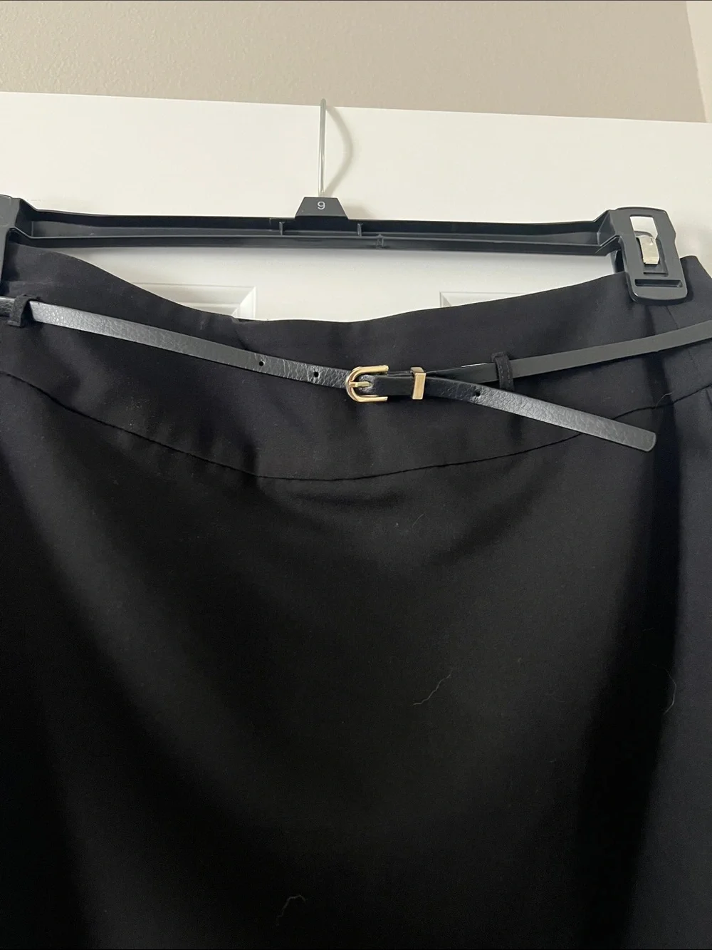 Liz Claiborne Black Pencil Skirt with Slim Waist Belt